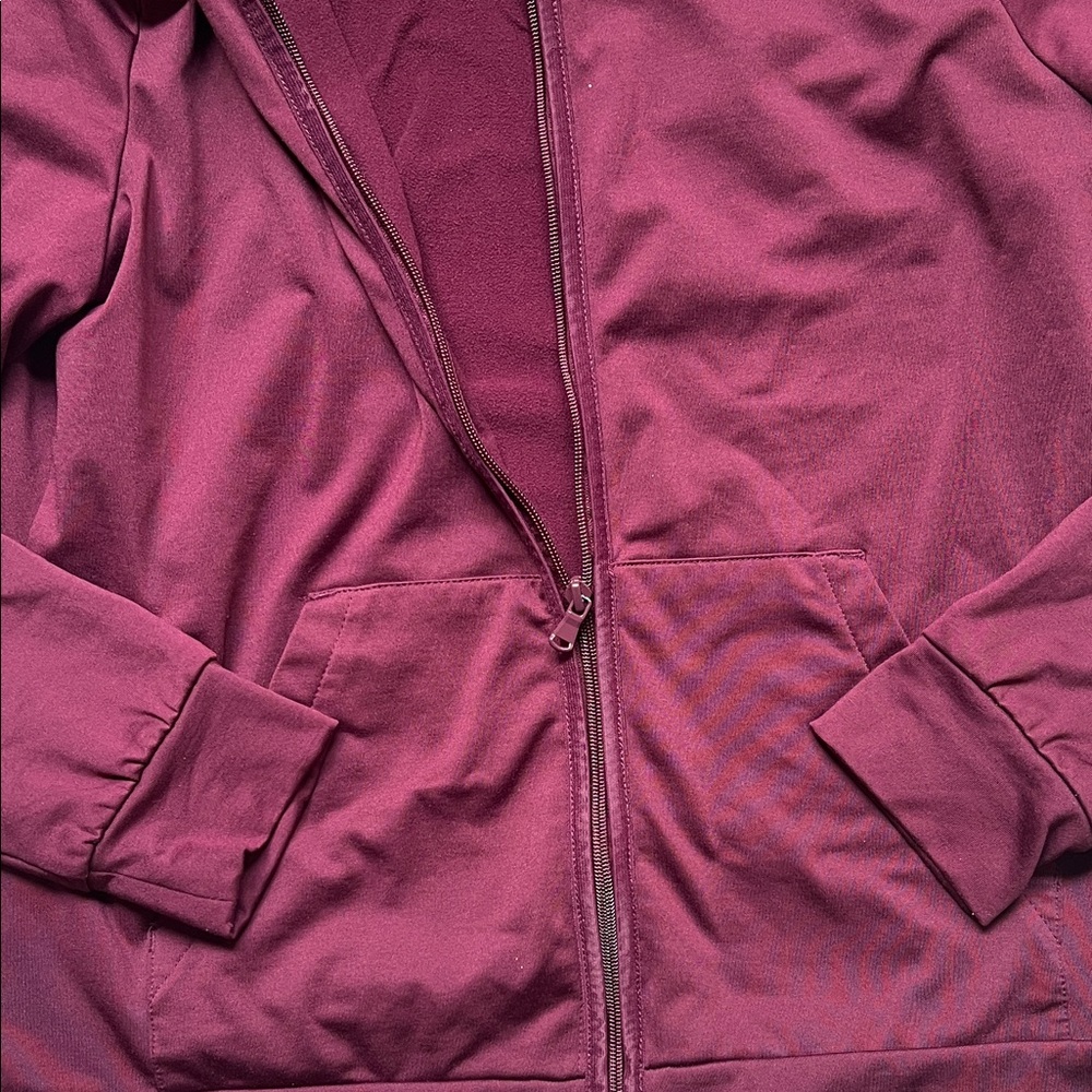 Butter Soft Women's Maroon Bomber Jacket - Picture 3 of 4